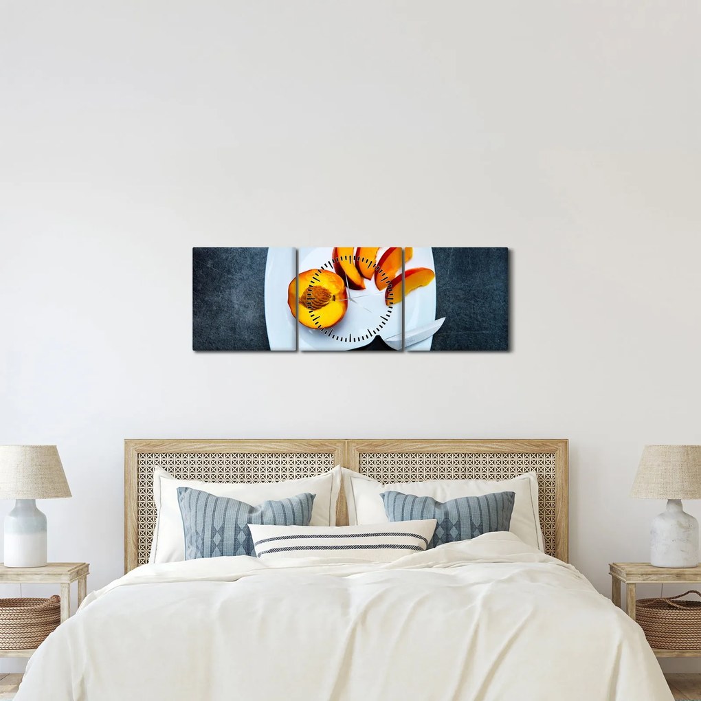 Őszibarack képe (órával) (90x30 cm)