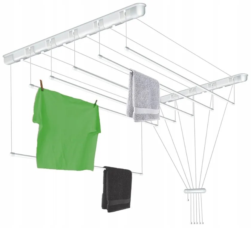 Erga Erga, mennyezeti akasztó ruhaszárításhoz 6x130 cm, fehér, ERG-SEP-10SUSSUF6PP13