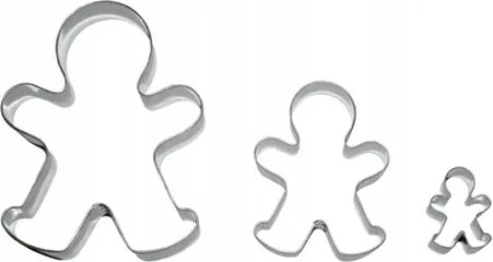 Mézeskalács formák 3 db-os karácsonyi keksz szett Smolik