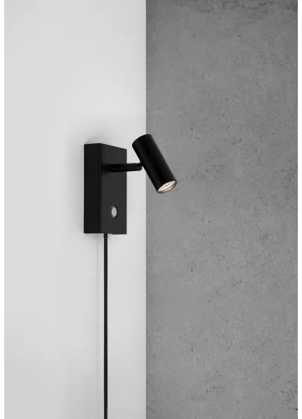 Nordlux - OMARI LED/3,2W/230V fekete, állítható fényerőjű fali spotlámpa