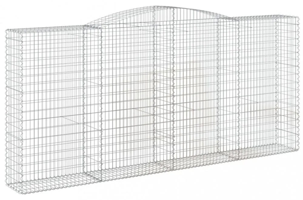5 db íves horganyzott vas gabion kosár 400x50x180/200 cm
