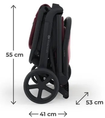 KINDERKRAFT SELECT - NUBI 3 sport babakocsi Dark Ruby