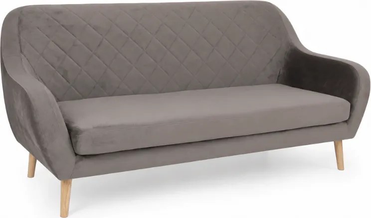Szürke 3 személyes kanapé CORANTI VELVET