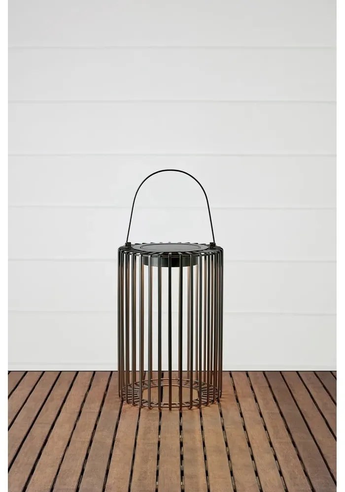 Fekete napelemes-USB kültéri LED lámpás (magasság 54 cm) Cavia – Markslöjd