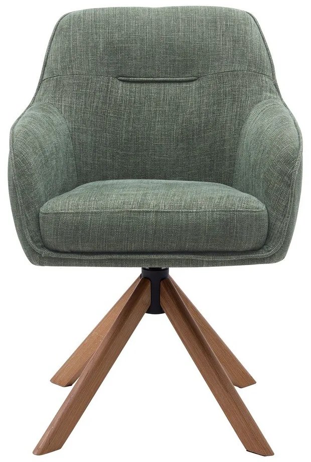 Zöld kárpitozott étkezőfotel szett 2 db-os Avola – Unique Furniture