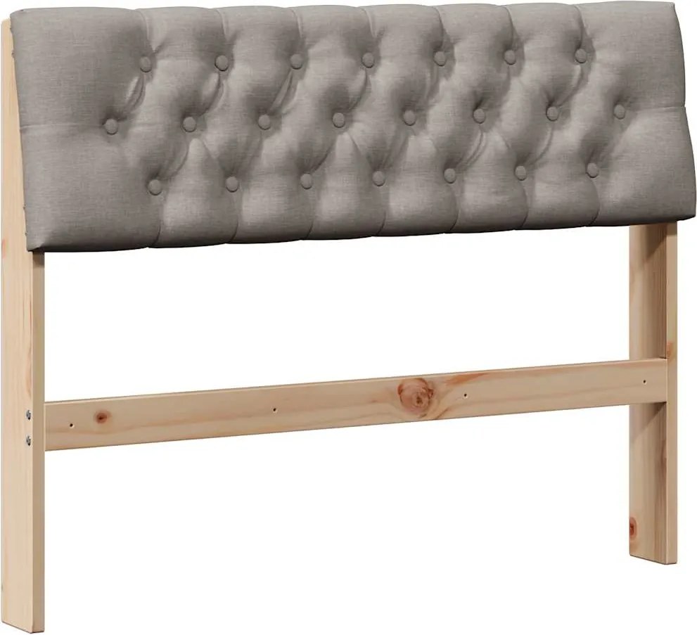 vidaXL Kárpitozott fejtámla Tópszínű 100 cm Tömör fenyőfa