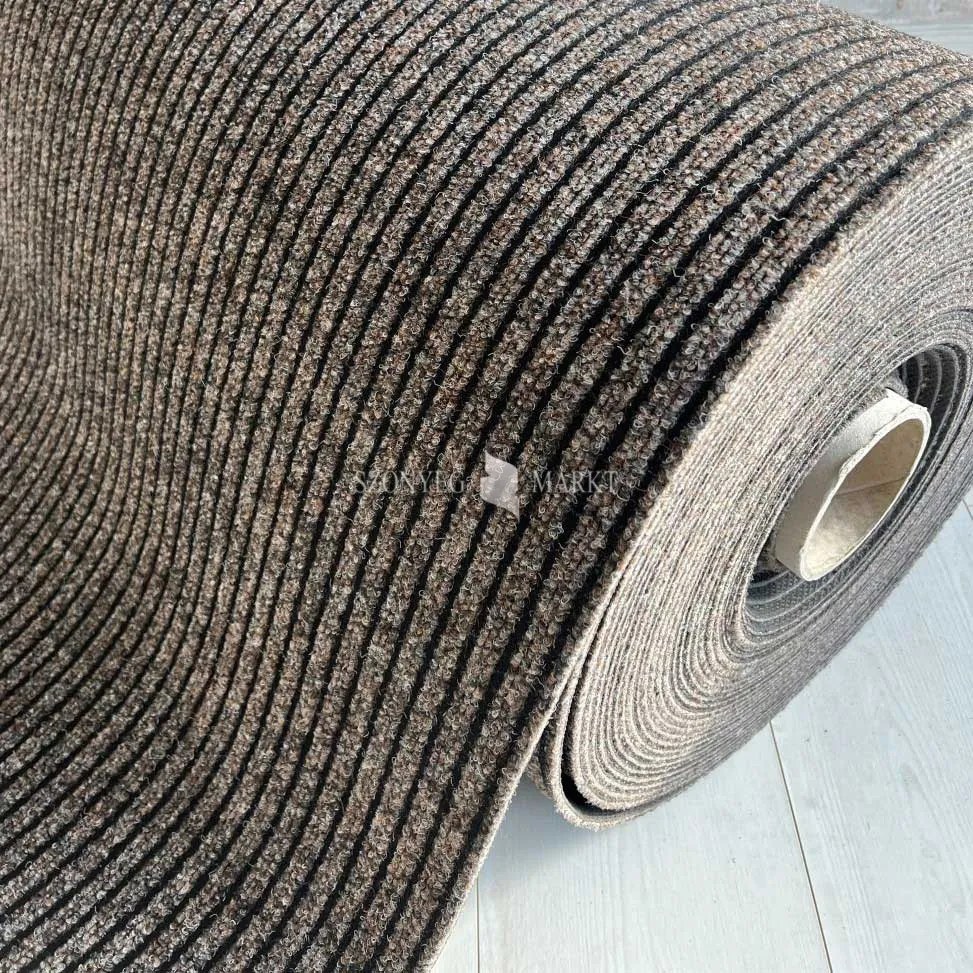 Egyszínű, barna szennyfogó szőnyeg méterben 80 cm szélességű