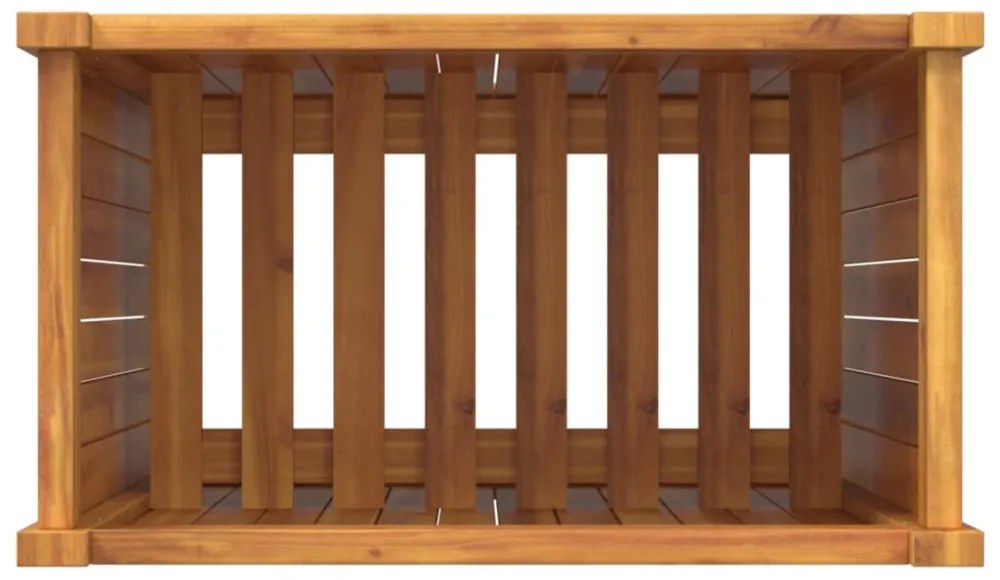 tömör akácfa kerti virágtartó béléssel 54 x 31 x 75 cm