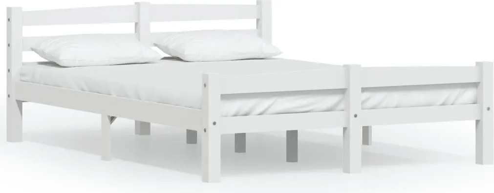 vidaXL fehér tömör fenyőfa ágy matrac nélkül 120 x 200 cm
