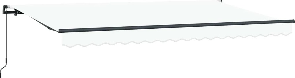 vidaXL Behúzható napellenző Fehér 400 x 200 cm szövet