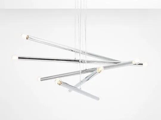 ALDEX 1072M4 TUBO Modern Led Függesztett Lámpa Króm E14 IP20