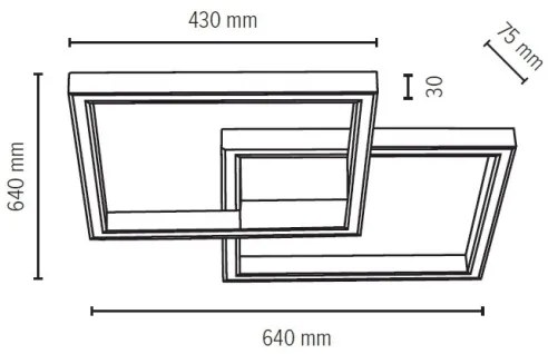 Spot-Light 9145274 - LED mennyezeti lámpatest RAMME LED/48W/230V matt tölgy