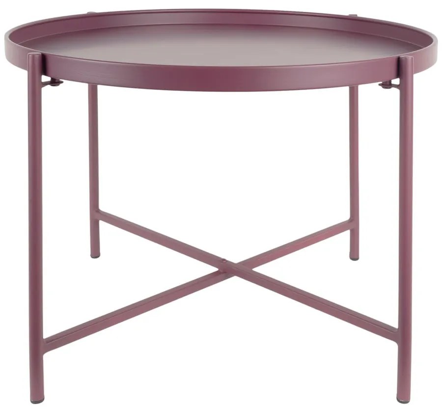 Mályvaszínű fém kerek dohányzóasztal ø 50 cm Meseta – Leitmotiv