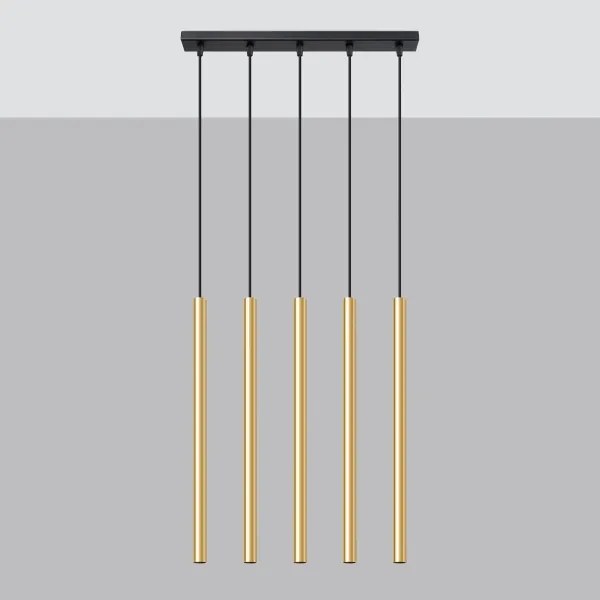 Sollux SL.1198 - Csillár zsinóron PASTELO 5xG9/8W/230V arany