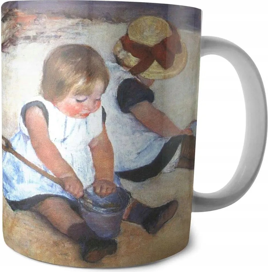 Bögre Lányok játszanak a tengerparton Mary Cassatt