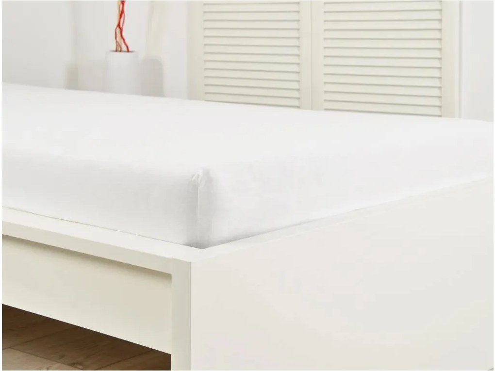 Vízálló lepedő gyerekágyhoz JERSEY 60x120 cm fehér