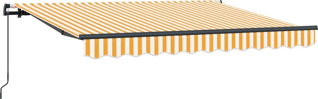 vidaXL Behúzható napellenző Sárga 250 x 200 cm szövet