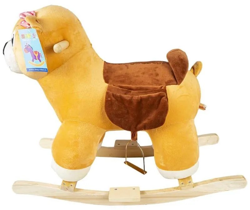 Mackó hintaszék, fa fogantyúkkal, zene, 67x34x57 cm