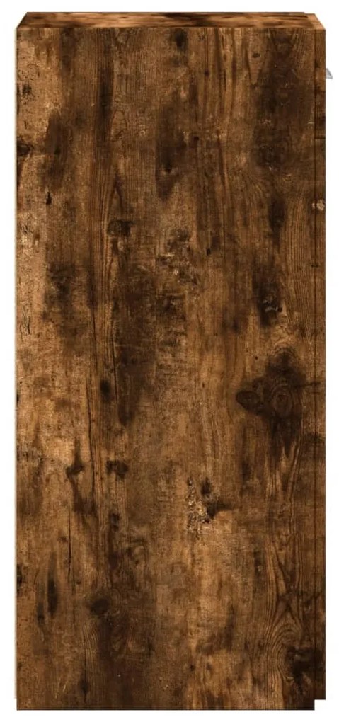 füstös tölgy színű szerelt fa tálalószekrény 30 x 42,5 x 93 cm