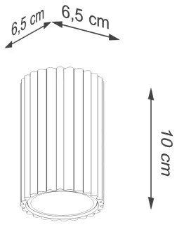Sollux SL.1549 - Spotlámpa KARBON 1xGU10/10W/230V 10 cm arany