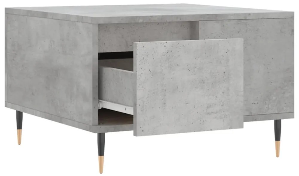 betonszürke szerelt fa dohányzóasztal 55x55x36,5 cm