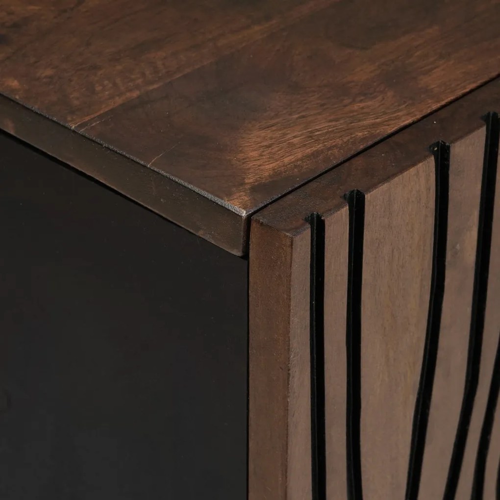 TV Szekrény, 105 x 33.5 x 46 cm, tömör mangófából készült.