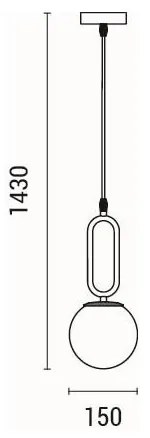 Csillár zsinóron 1xE27/40W/230V réz