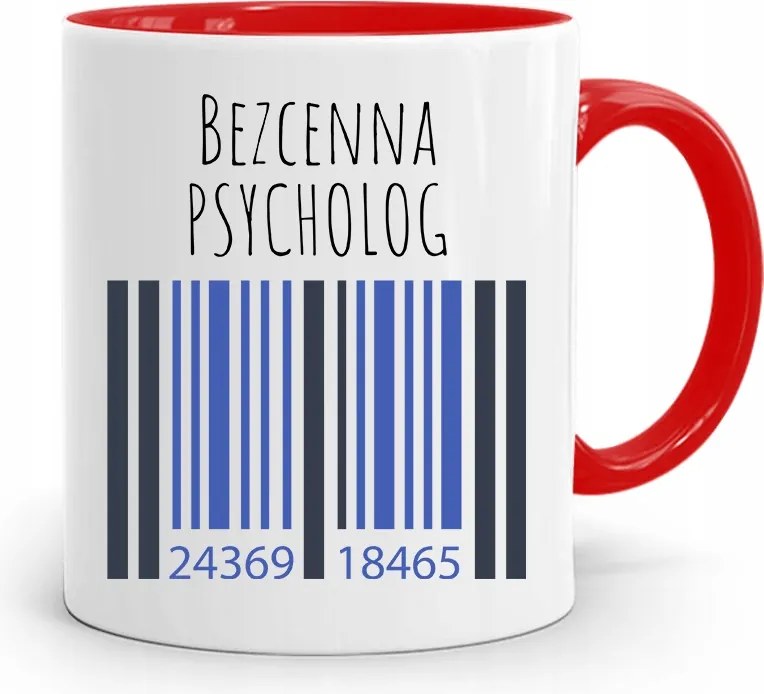 Pszichológus Pszichiáter Terapeuta Bögre Piros, fényképes nyomattal