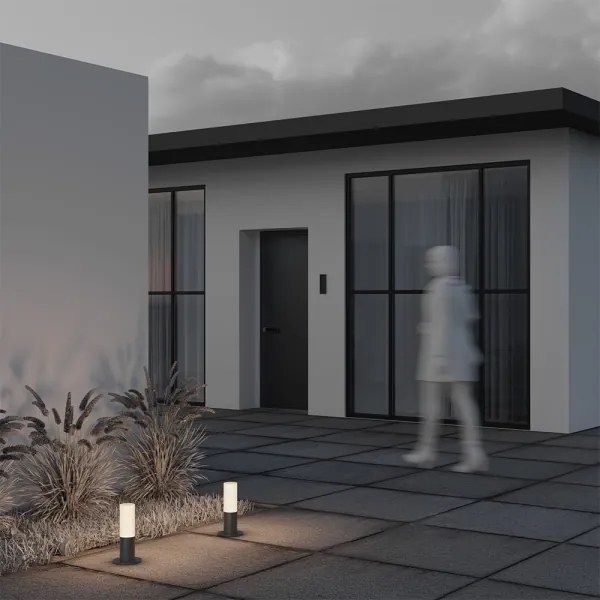 Maytoni O418FL-01GR - Kültéri lámpa WILLIS 1xE27/60W/230V 30 cm IP54 antracit