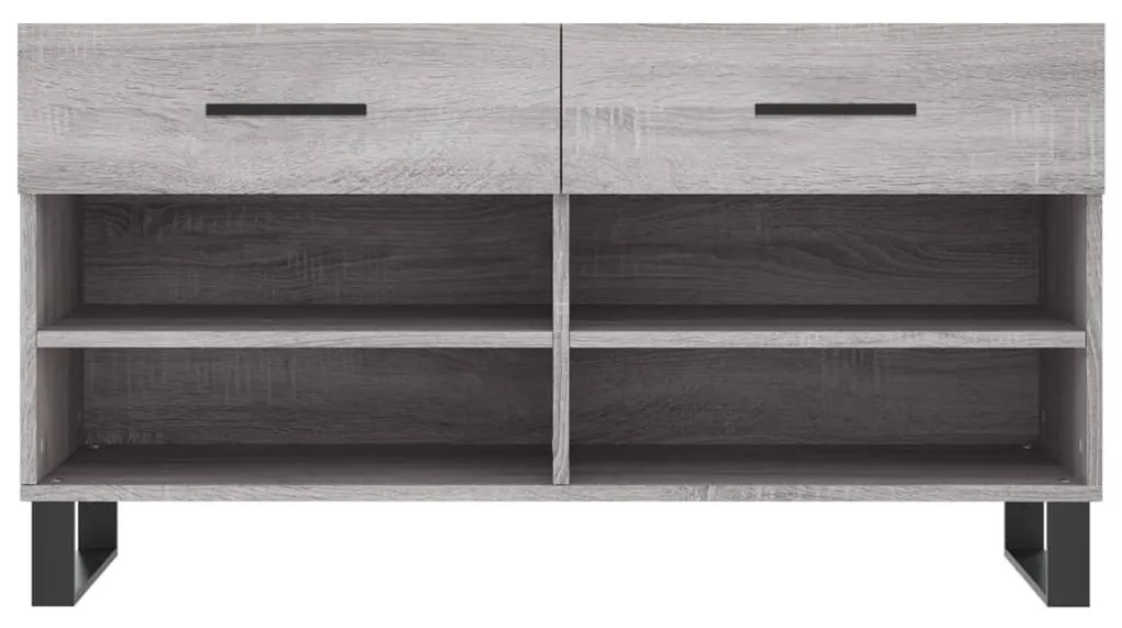 vidaXL szürke sonoma színű szerelt fa cipőpolc 102 x 35 x 55 cm