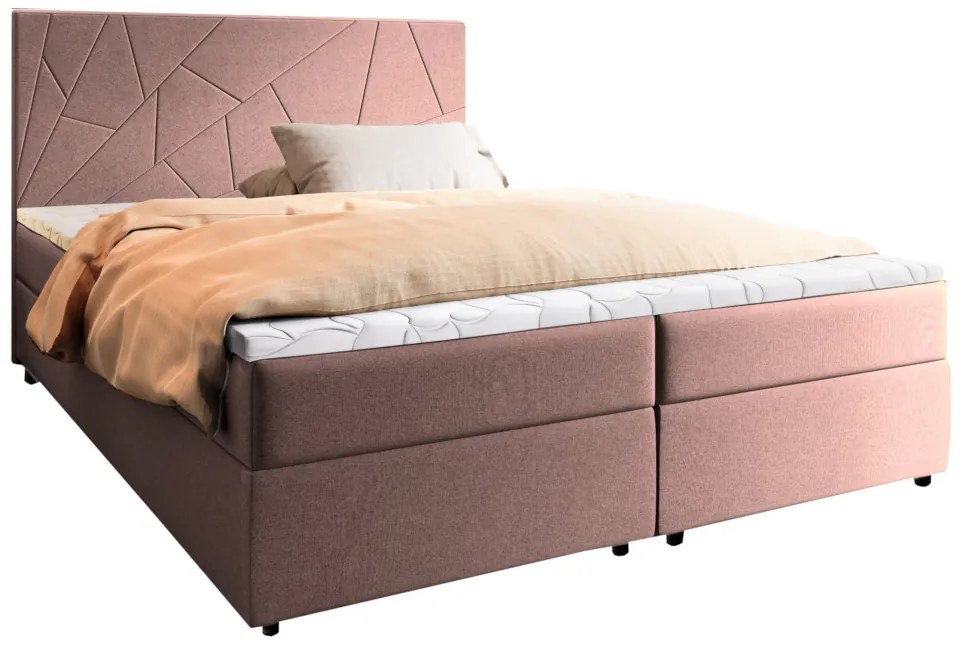 LADO boxspring kárpitozott ágy, 140x200, inari 52