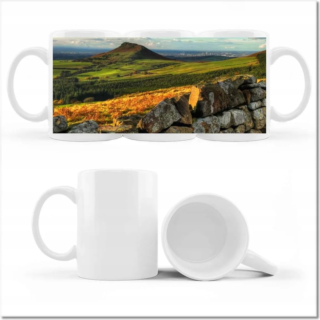 Hegyi sziklák mintás bögre