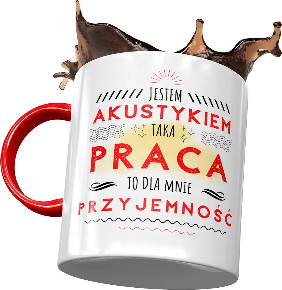 Piros Bögre Akusztika Munka Öröm Nyomtatott Fotóval