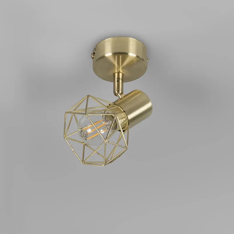 4 db-os készlet art deco spotlámpa sárgaréz forgó és dönthető - Mosh