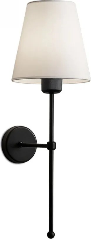 Fali lámpa szövet búrával, fekete-bézs