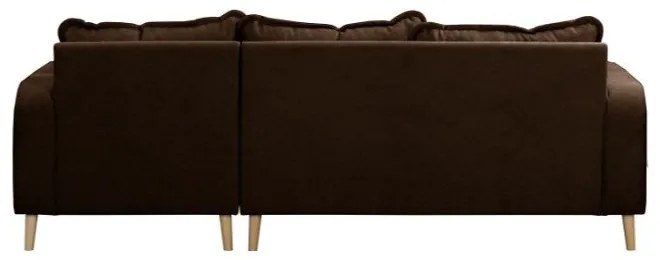 Sötétbarna sarokkanapé (jobb oldali) Beata – Ropez