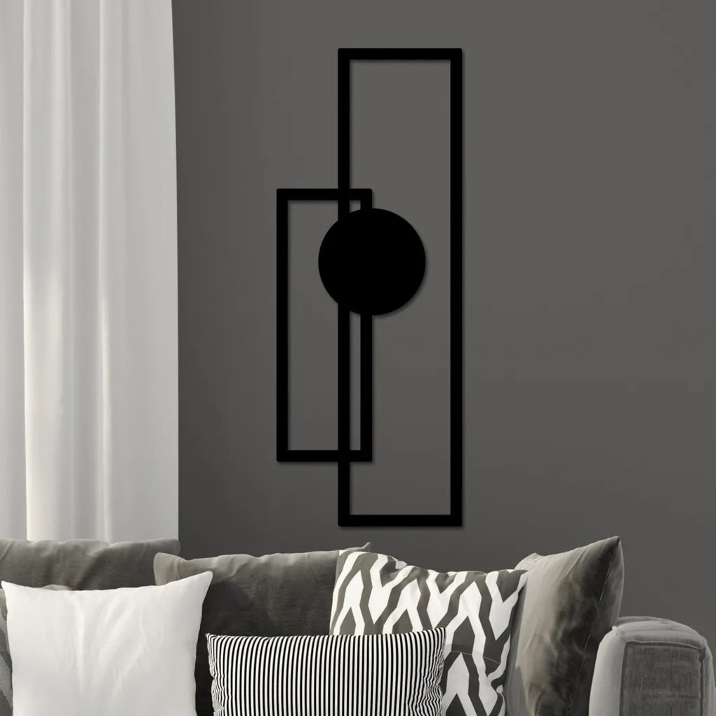 Fém fali dekoráció, 32×85 cm