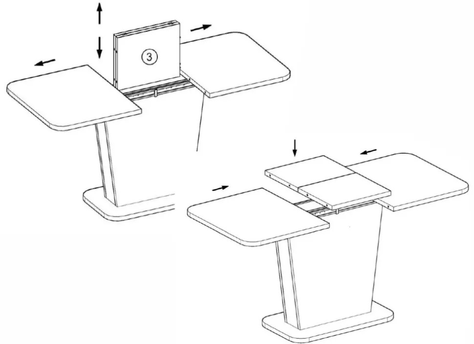 Nevio bővíthető étkezőasztal tölgy/fekete 125-170 cm