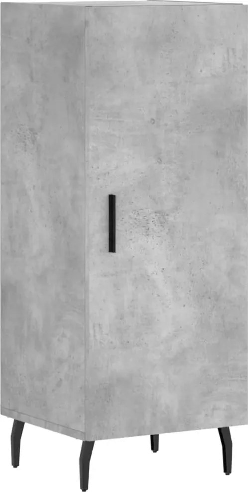 vidaXL betonszürke szerelt fa tálalószekrény 34,5 x 34 x 90 cm