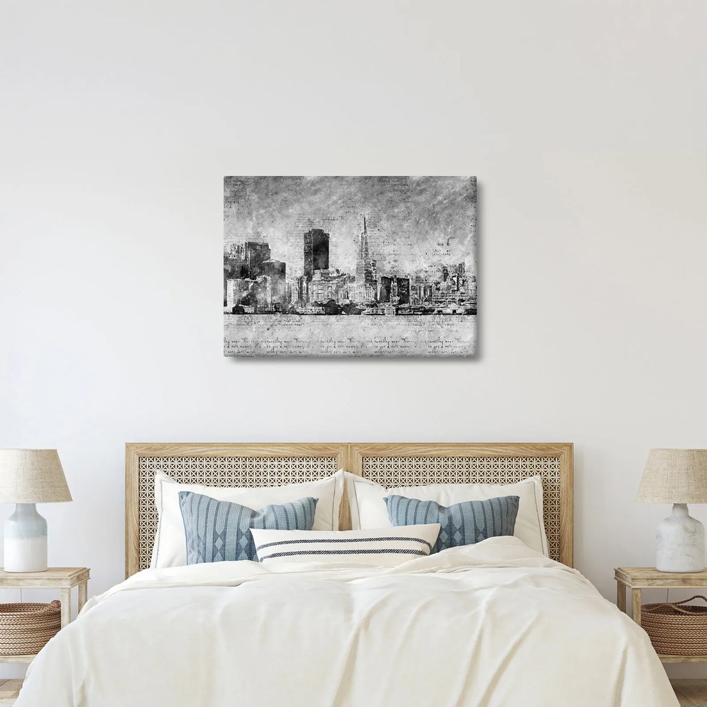 Kép - Kávé művészeti város (70x50 cm)