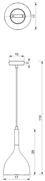 Csillár zsinóron NOAK 1xE27/15W/230V fehér/króm