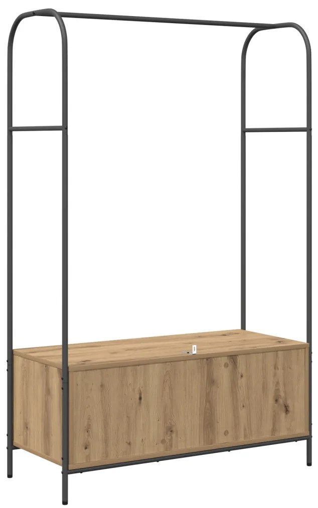 Ruhatartó polcokkal, Artisan tölgy 100x44x160 cm