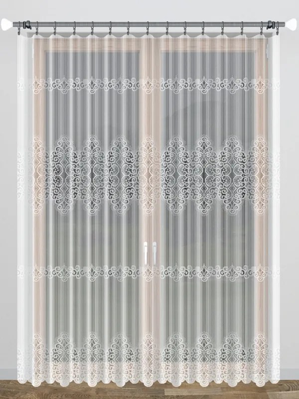 Mg Függöny jacquard 35477 Fehér 230cm 0,5m