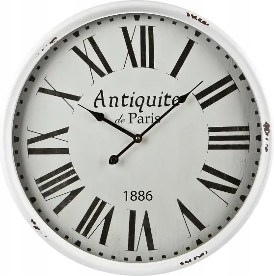 Falióra 50cm fehér csiszolt fém