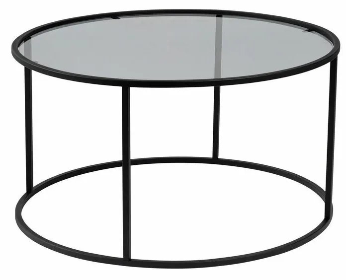 Aurum Black konferenciaasztal sötét üveggel, 80 cm