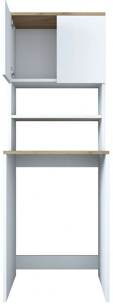 Karin White and Walnut szekrény a mosógép fölé