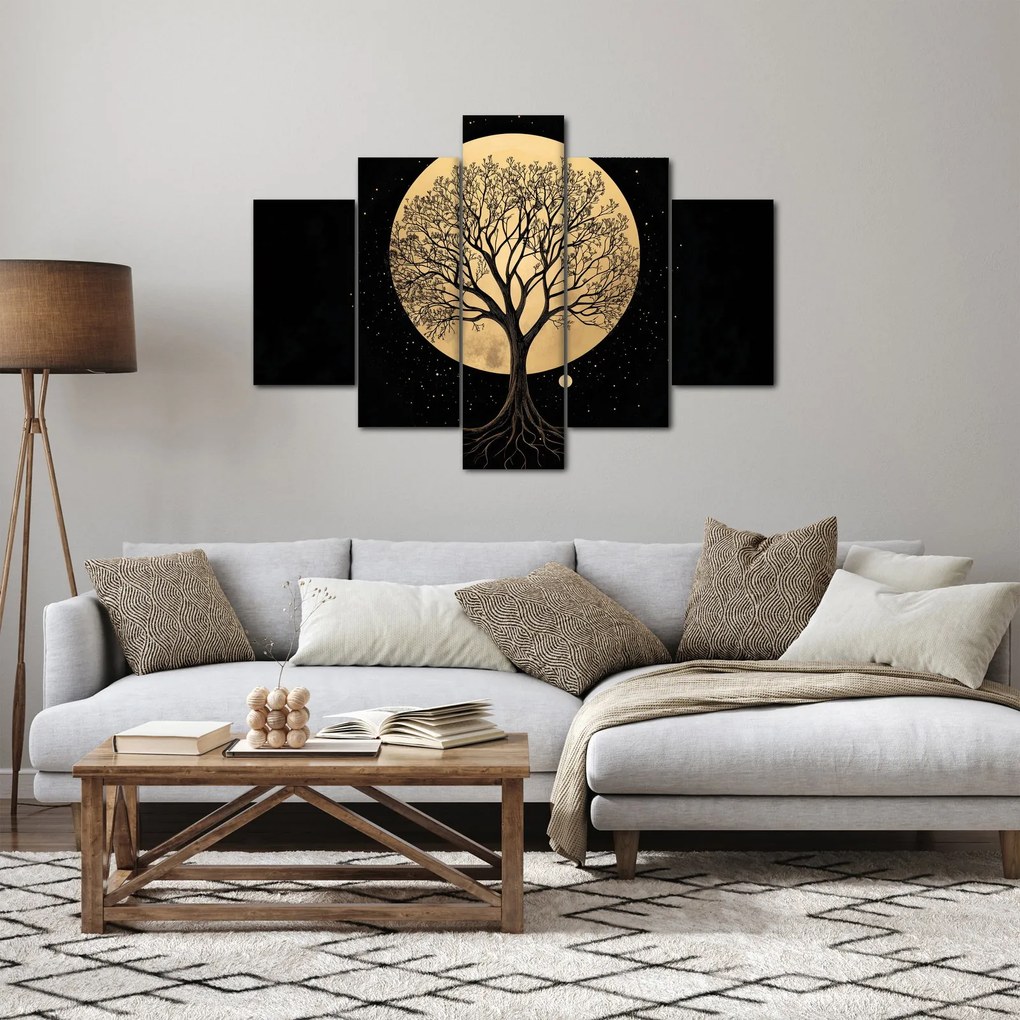 Kép – Fa arany teliholdban I. (150x105 cm)