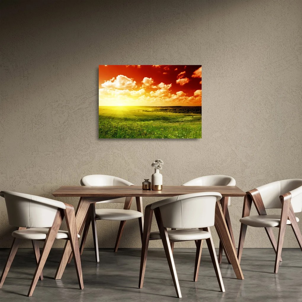 Nyári rét képe (üvegen) (70x50 cm)