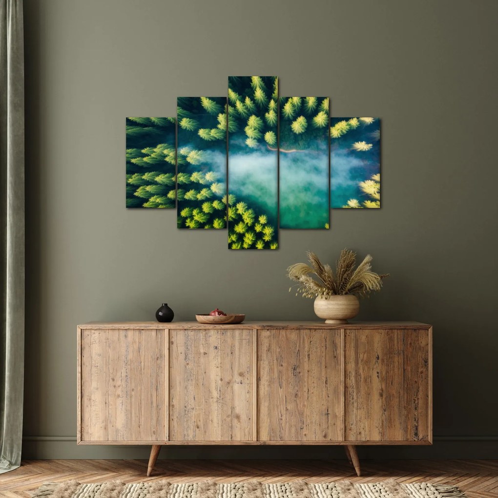 Kép - Egy ködbe burkolt erdő (150x105 cm)