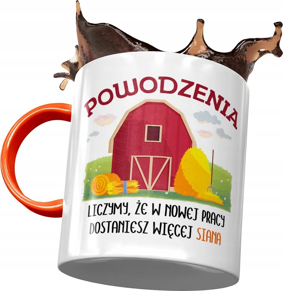 Narancssárga bögre Búcsú a munkából Ajándék Nyomtatott Fotóval